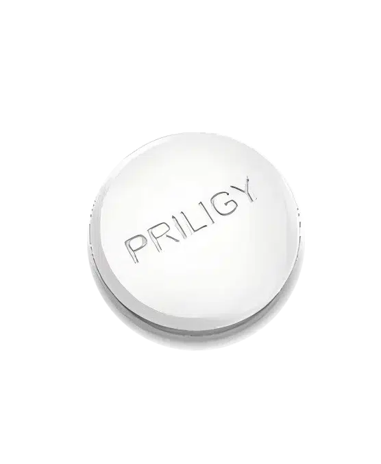 Priligy 必利勁白色圓形藥錠外觀圖